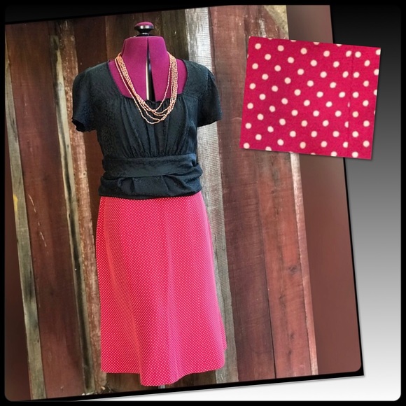 Talbots Dresses & Skirts - Talbots silk petite red/white polka dot skirt